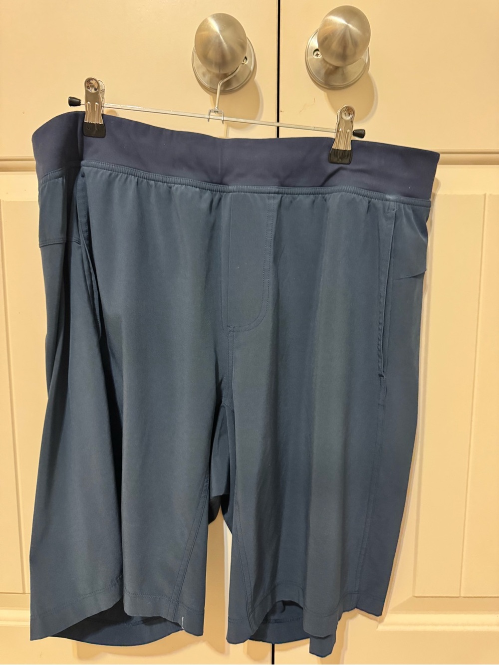 lululemon athletica Men's Navy and Slate Blue Athletic Shorts